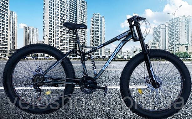 Позашляховик фетбайк 26/4.0 Panther Top з амортизаторами (fatbike) широкі колеса двопідвісний