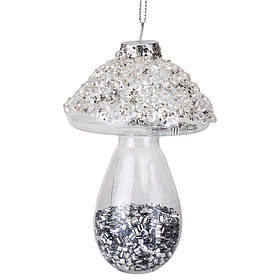 Ялинкова іграшка "Срібний гриб", 10 см ELISEY