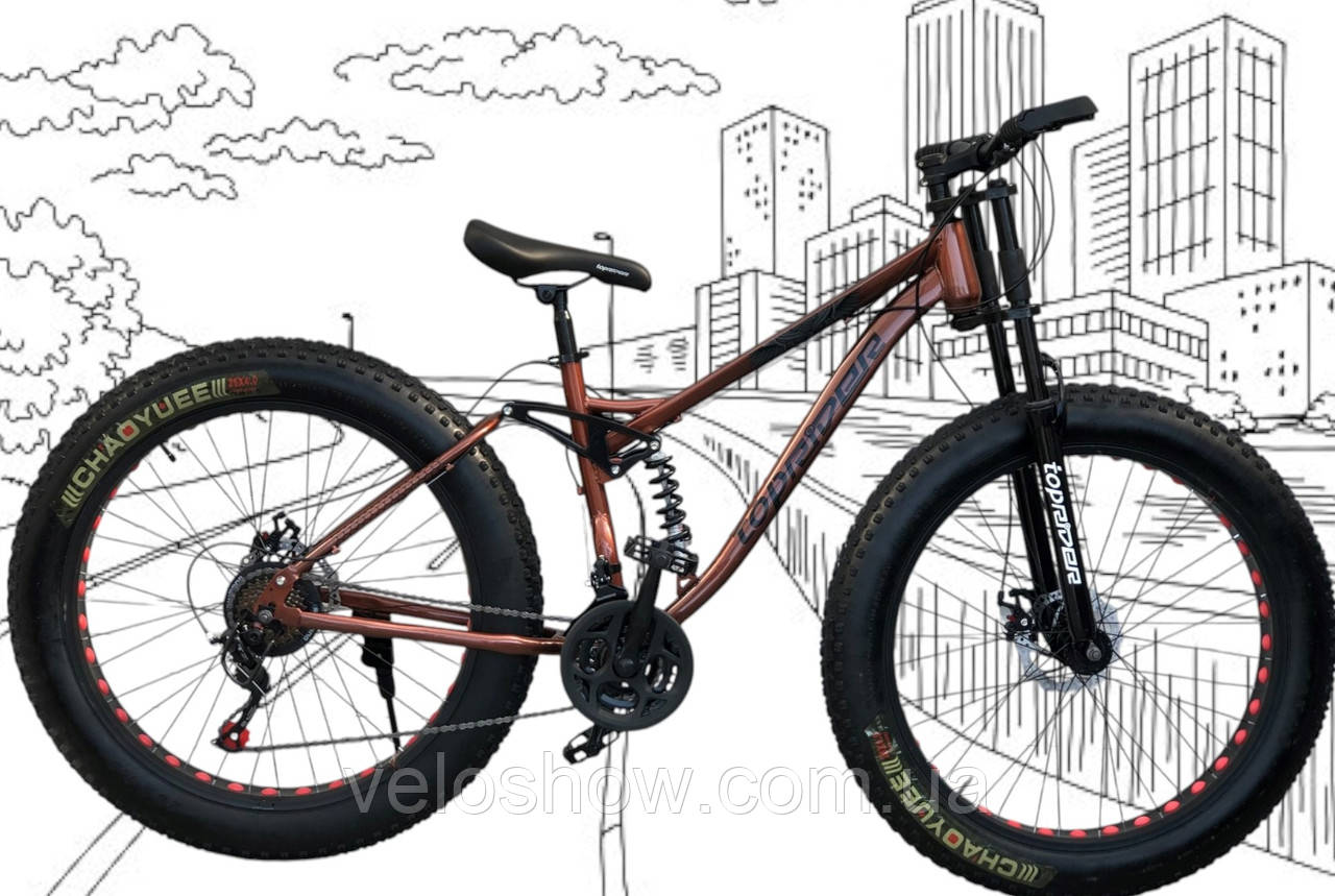 Позашляховик фетбайк 26/4.0 Phanton Top двопідвісний (fatbike) широкі колеса