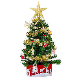 Набір зі штучної ялинки (60 см), гірлянди 30 LED та прикрас (34 шт) ELISEY