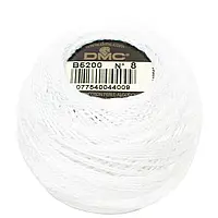 Нитка Перле 8 DMC для вишивання колір B5200 білий