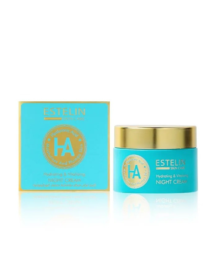 Крем від зморшок нічний Estelin Hyaluronic Acid Hydrating & Vitalizing з Гіалуроновою кислотою 50 мл