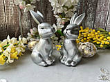 Великодній декор "Кролик Сріблястий" 14 см, фото 7