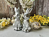 Великодній декор "Кролик Сріблястий" 14 см, фото 6