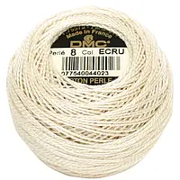 Нитка Перле 8 DMC для вишивання колір ecru