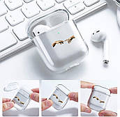 Чохол для навушників AirPods Пластик/Силікон Прозорий