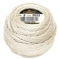 Нитка Перле 8 DMC для вишивання колір 3033 лляний