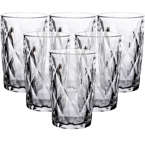 Набір склянок із скла Lirmartur 6 штук по 400 мл прозорі