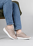 Жіночі кросівки бежеві з пресованої шкіри літні (АС 21 беж), фото 8