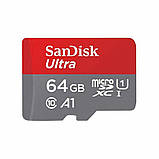 Карта пам'яті microSDXC (UHS-1) SanDisk Ultra 64Gb class 10 A1 (140Mb/s) (adapter SD), фото 5