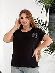 Жіноча футболка вільна тканина турецька віскоза розмір універсальний 50/54