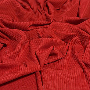 Трикотаж Мустанг рубчик (Лапша) 3x2 Червоний