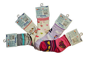 Шкарпетки для дівчинки бавовняні YO! SKC мікс кольорів 20-22