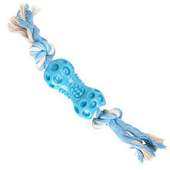 Іграшка для собак Flamingo Lindo Dumbbell With Rope Гантель з канатом 5 х 5 х 34 см
