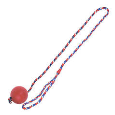 Іграшка для собак Flamingo Ball With Rope М'яч гумовий на мотузці 7 см