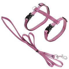 Шлея та повідець для котів Flamingo Cat Harness and Leash Ziggi рожевий 20-35 см