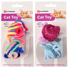 Іграшка для котів Flamingo Woolen Balls вовняні м'ячі 2 шт