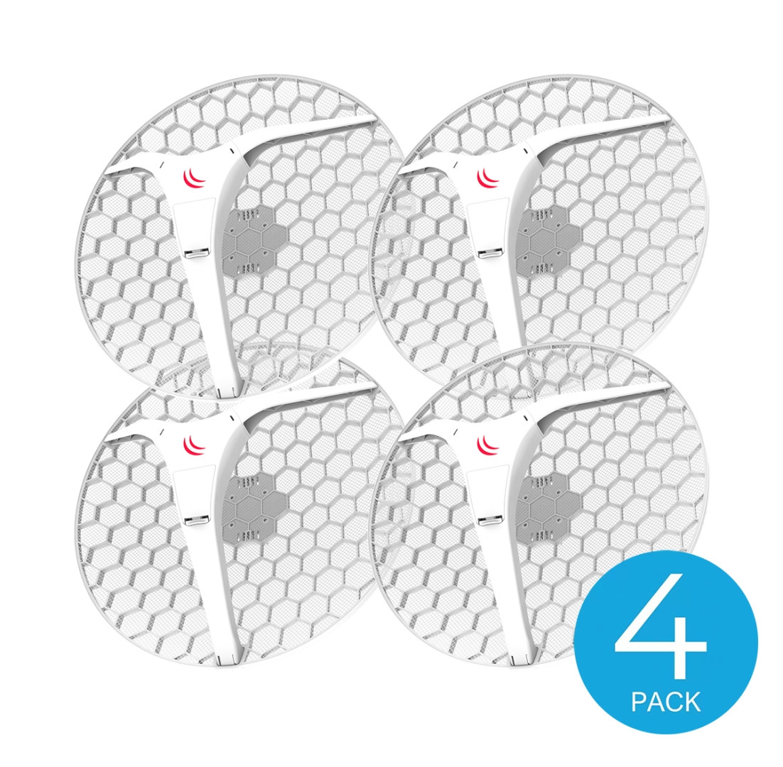 Комплект із 4-х точок доступу MikroTik LHG XL HP5 (RBLHG-5HPnD-XL4pack)