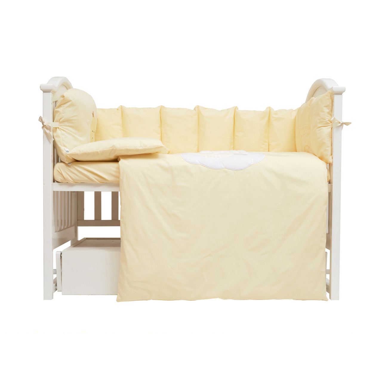 Постільний комплект 6 ел Babycentre & Twins Moonlight ванільний, фото 1