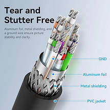 Кабель Vention DisplayPort-DisplayPort v1.2 4K 60Hz 2K 144Hz 1080P 240Hz 21.6Gbps PVC 2m Black (HAKBH), фото 4