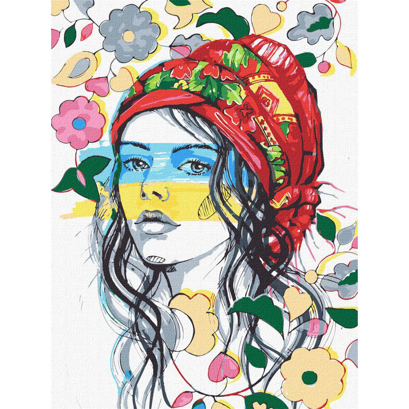 Картина за номерами "Українські барви" ©fashionillustration_tania Ідейка KHO4987 30х40 см