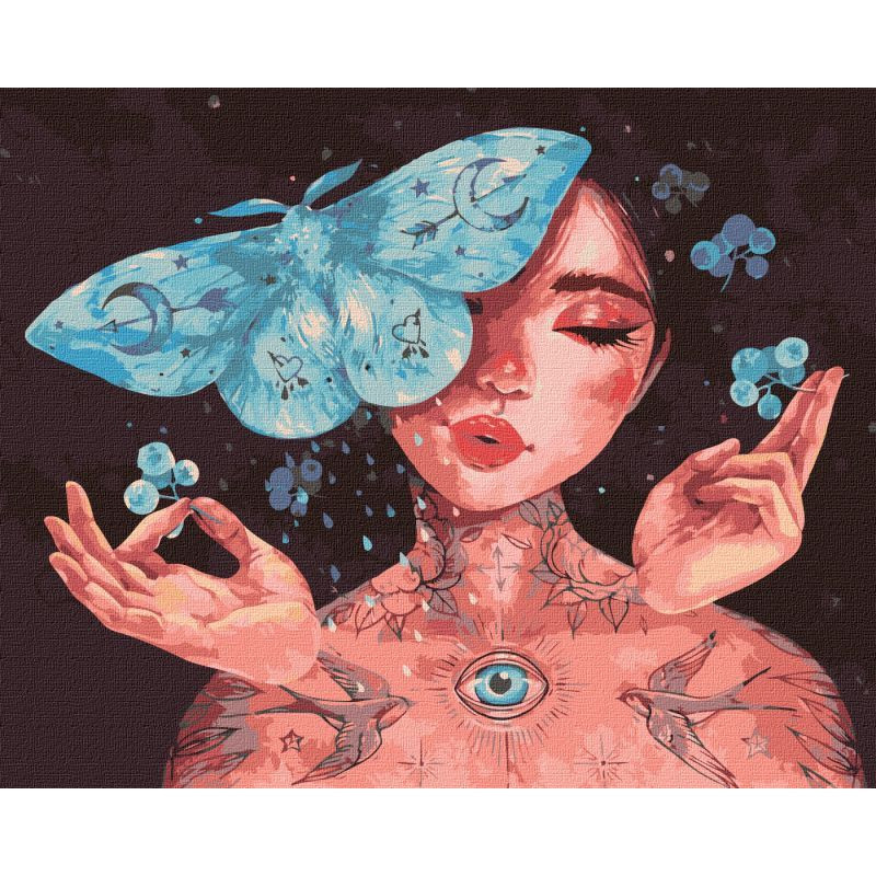 Картина за номерами "Дотик метелика" ©lesya_nedzelska_art Ідейка KHO4980 40х50 см