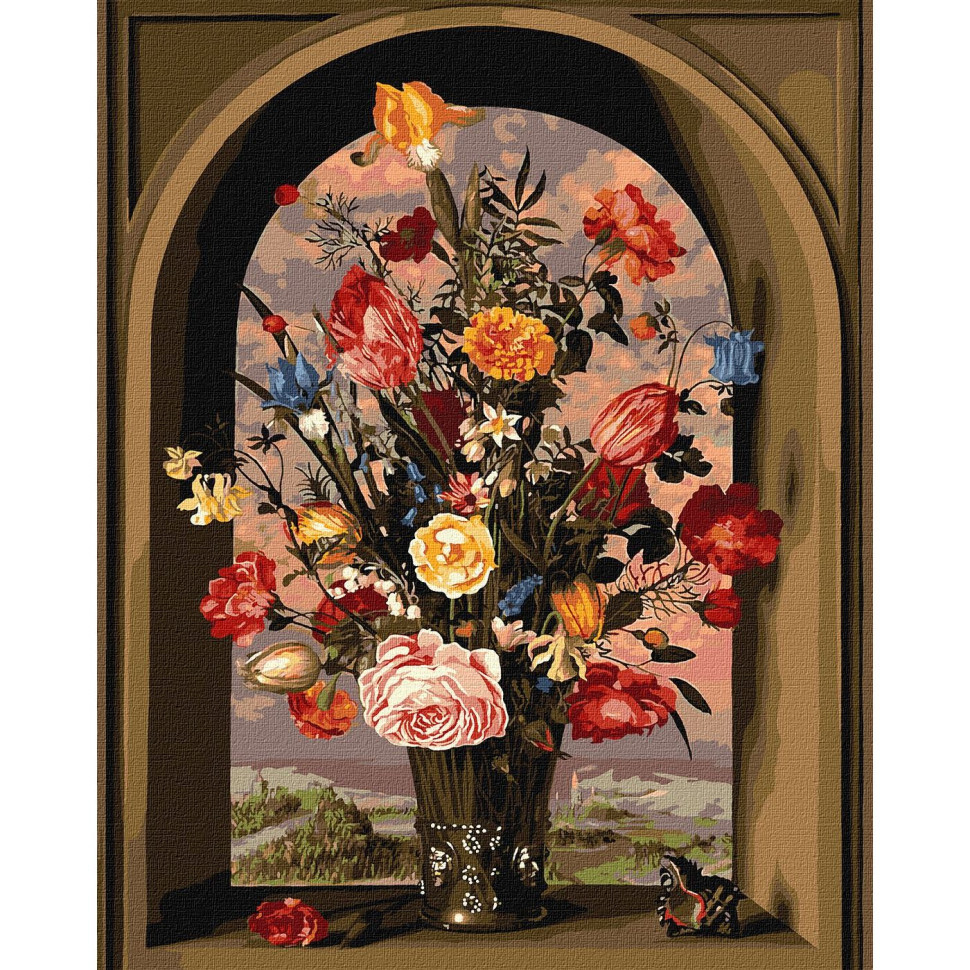 Картина за номерами "Композиція з квітів" ©Ambrosius Bosschaert de Oude Ідейка KHO2075 40х50 см