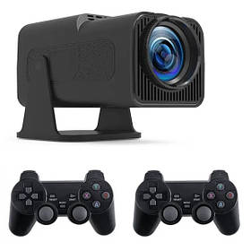 Проектор мультимедійний RIAS HY320 Max LED 4K WiFi Bluetooth HDMI Android 13 з 2 джойстиками Black (3_06152)