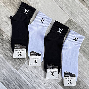 Шкарпетки жіночі демісезонні бавовна середні Louis Vuittonl Tennis, розмір 37-41, асорті, 016-21