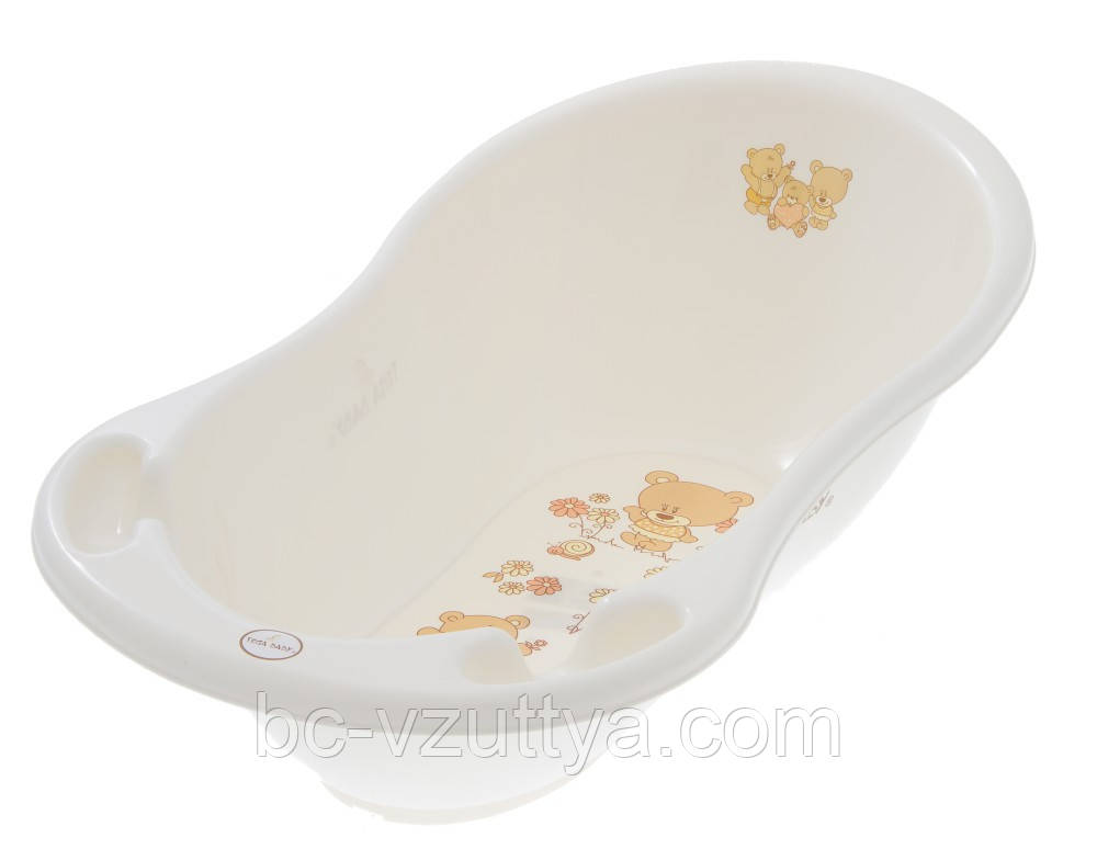 Ванна дитяча зі зливом Teddy Bear 86 см white pearl