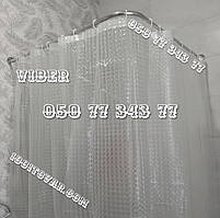 Карниз металевий нержавійка кутовий Г-образний для шторки у ванну 110х110 см  Діаметр труби 20 мм