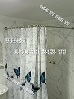 Карниз металевий нержавійка кутовий Г-образний для шторки у ванну 110х110 см  Діаметр труби 16 мм.