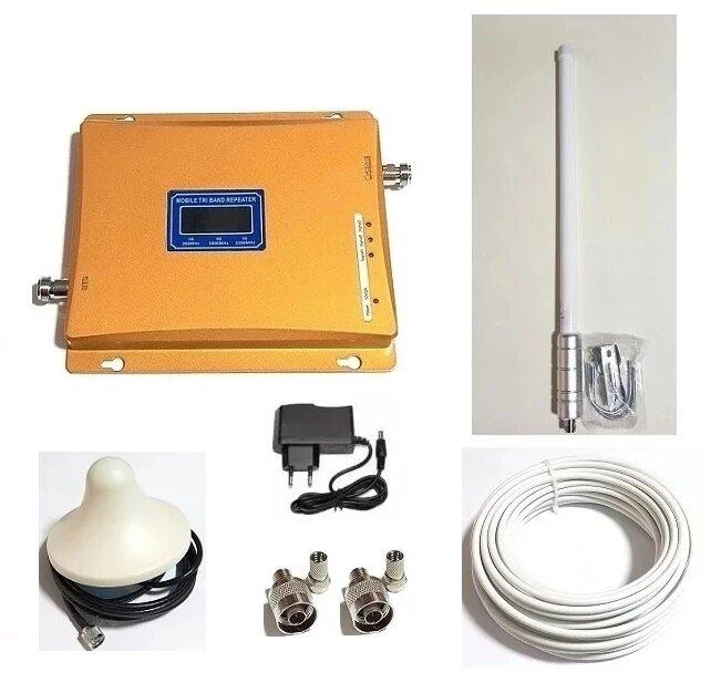 Підсилювач мобільного зв'язку та інтернету SL-1770-GDW 900/1800/2100 з антенами, комплект, 350 кв. м.