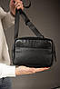 Кроссбоді, бананка із натуральної шкіри, шкіряна сумка на пояс SKILL (чорна), фото 6