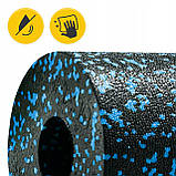 Масажний ролик 4FIZJO Mini Foam Roller 15 x 5.3 см (валик, ролер) Black/Blue (P-5907222931943), фото 6
