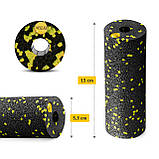 Масажний ролик 4FIZJO Mini Foam Roller 15 x 5.3 см (валик, ролер) Black/Yellow (P-5907222931790), фото 3