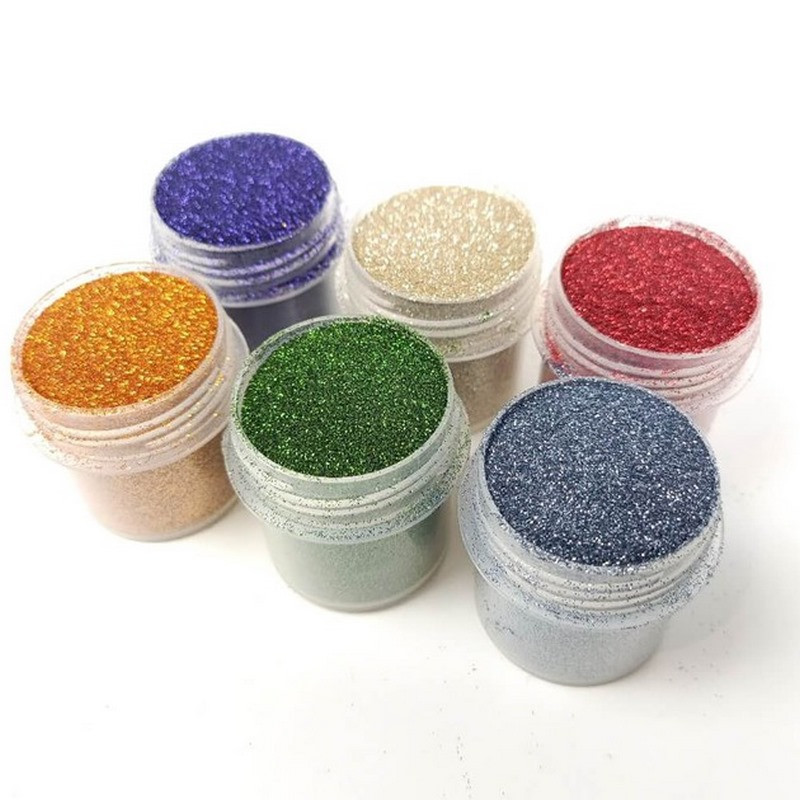 Набір гліттеру для біо-тату "Великий № 5" glitter-set-big-6x-5, 6 штук по 12 мл, фото 1