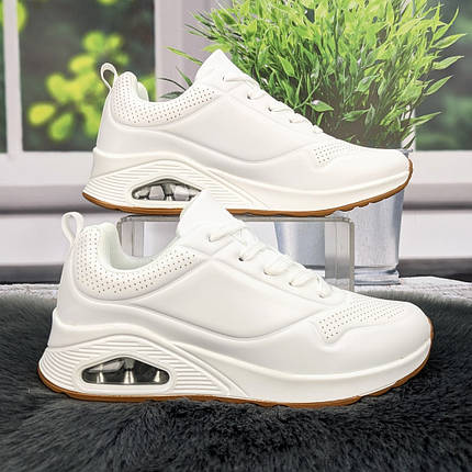 Кросівки жіночі Girnaive білі з коричневим демісезонним 4419, фото 1