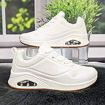 Кросівки жіночі Girnaive білі з коричневим демісезонним 4419, фото 2