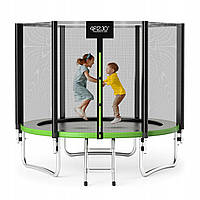 Батут із зовнішньою сіткою 4FIZJO Classic 8FT 252 см Black/Green (P-5907739314123)