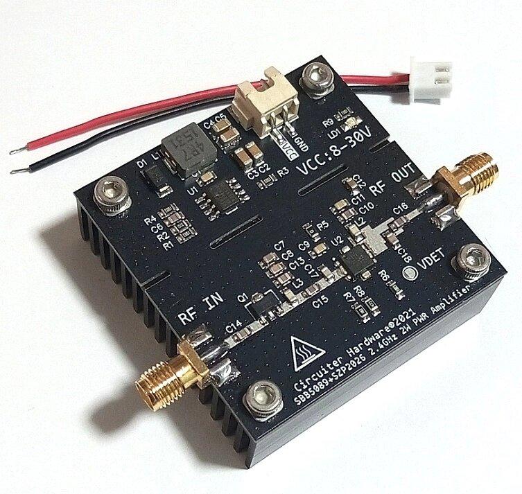 Підсилювач потужності 2,4-2,5GHz 2W (33dBm) SBB5089+SZP2026, DC8V-30V, SMA-female