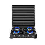 Настільна газова плита 4 конфорки, емальоване покриття, з кришкою, для балонного газу, фото 8