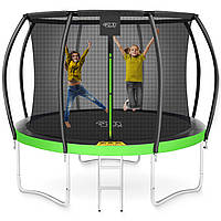 Батут із внутрішньою сіткою 4FIZJO PRO 10FT 312 см Black/Green (P-5907739314178)