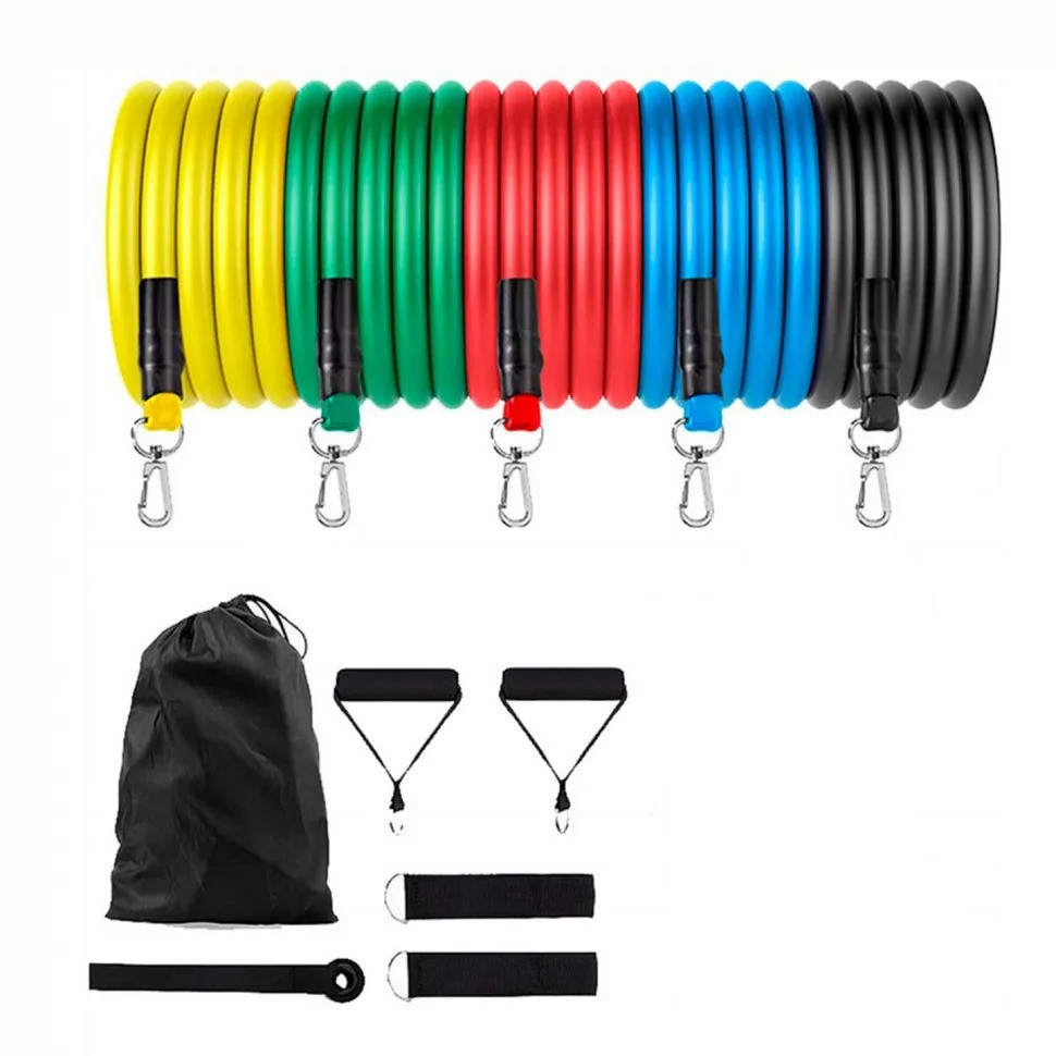 Набір еспандерів трубчастих силових "Power Strength Tube" NE-PW-5 5 шт, фото 1