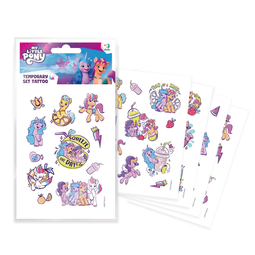 Набір дитячих тимчасових татуювань "My Little Pony" 200438, 4 аркуші, фото 1