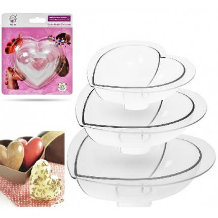 Форма для шоколаду акрил Heart 10х12см R92199, фото 1