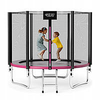 Батут із зовнішньою сіткою 4FIZJO Classic 8FT 252 см Black/Pink (P-5907739314536)