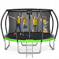 Батут із внутрішньою сіткою 4FIZJO PRO 14FT 435 см Black/Green (P-5907739314192)