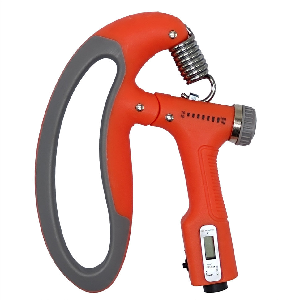 Еспандер кистьовий MS 4218(Orange) регулювання навантаження 10-100 кг, електронний лічильник, фото 1