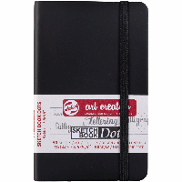 Блокнот для графіки та каліграфії у крапку Talens Art Creation DOTS А6 (9х14см) 80г/м2 80л чорний Royal Talens